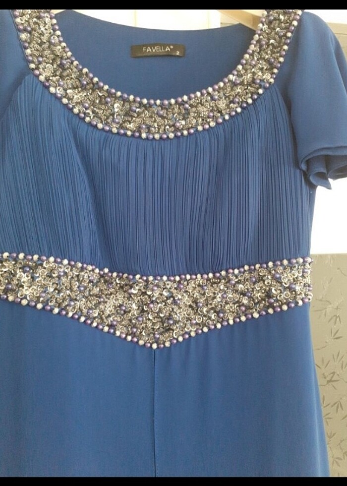 Uzun taşlı abiye - Görsel 4