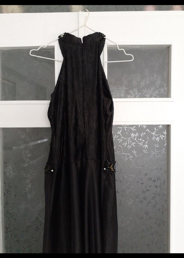 Uzun taşlı 38 beden abiye elbise - Görsel 4