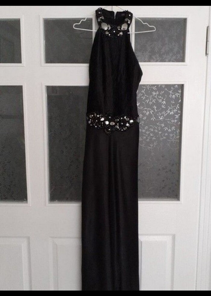 Uzun taşlı 38 beden abiye elbise - Görsel 2