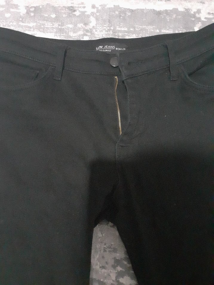 Siyah Fermuarlı erkek  waikiki Pantolon - Görsel 2