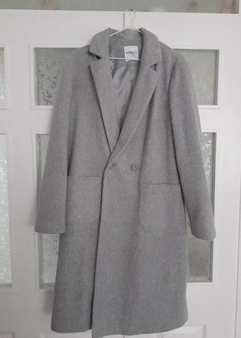 Gri Uzun Kadın Kaban - Görsel 3