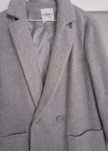 Gri Uzun Kadın Kaban - Görsel 4