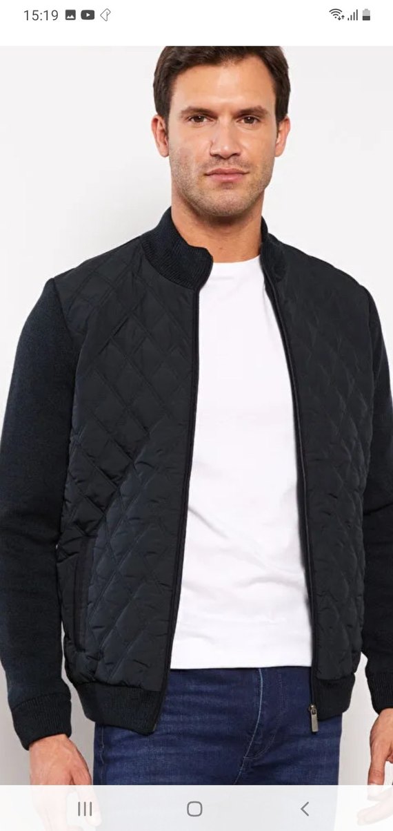 lcwaikiki Siyah Kapitone Fermuarlı Erkek Ceket - Görsel 2