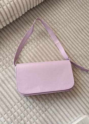 Pastel Mor Deri Kadın Çantası - Görsel 4