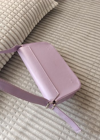 Pastel Mor Deri Kadın Çantası - Görsel 3