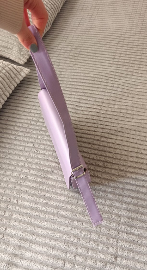 Pastel Mor Deri Kadın Çantası - Görsel 2