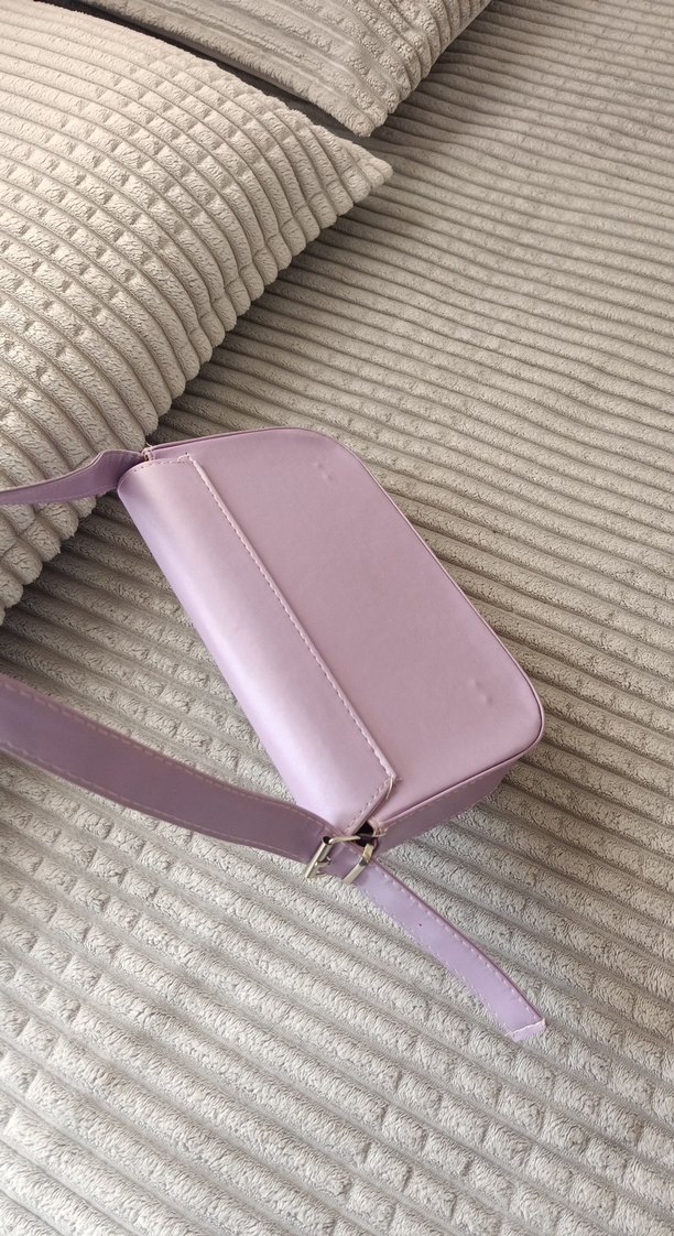 Pastel Mor Deri Kadın Çantası - Görsel 3