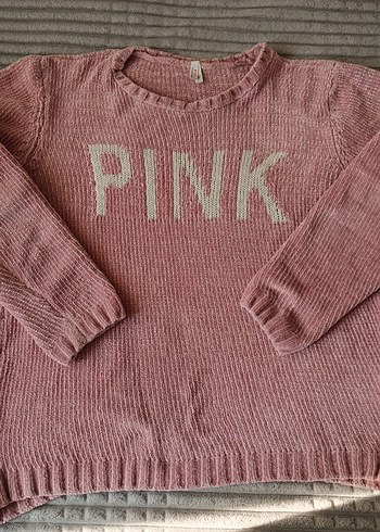 Pembe Örgü çocuk Kazak - Görsel 4