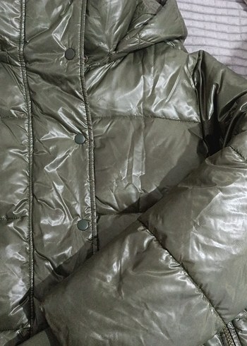 Yeşil Kadın Kışlık Mont - Görsel 3