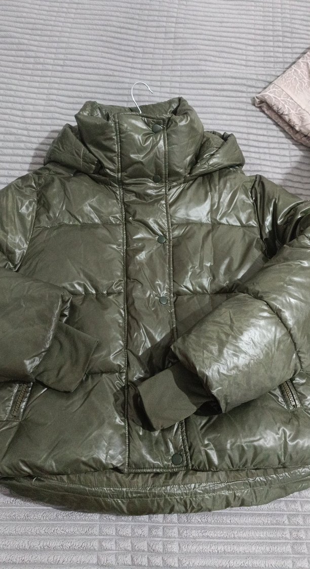 Yeşil Kadın Kışlık Mont - Görsel 2