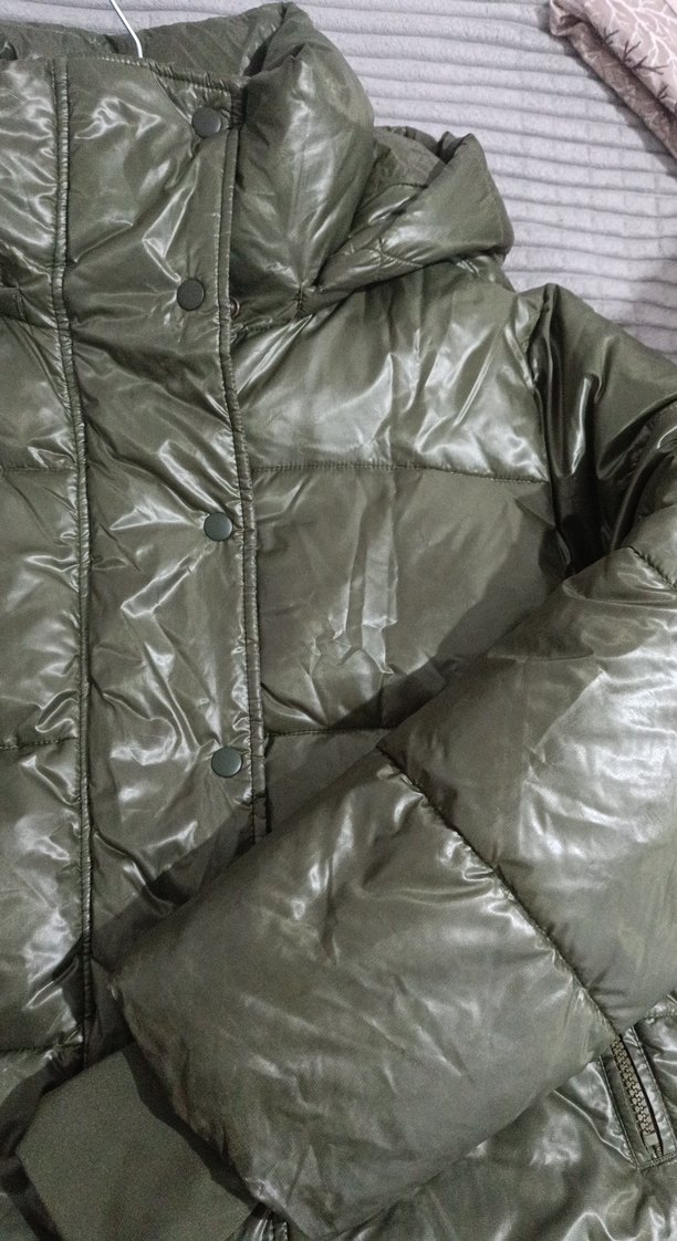 Yeşil Kadın Kışlık Mont - Görsel 3