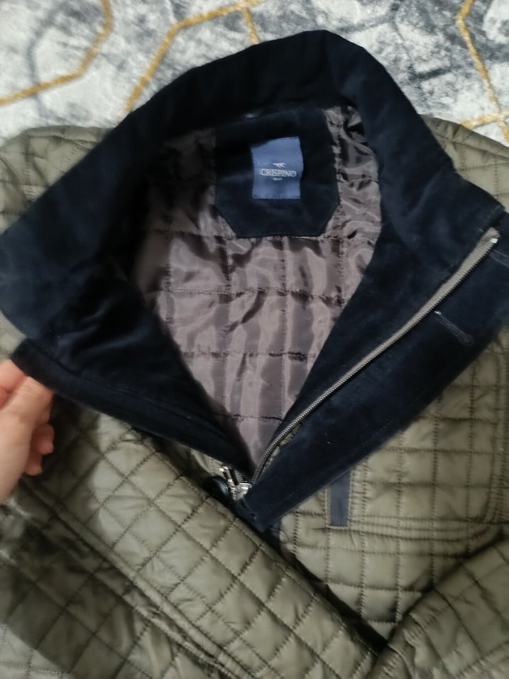 yeşilimsi Erkek Kapitone Fermuarlı Ceket - Görsel 3