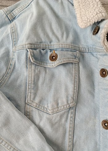 Düğmeli Mavi Kot Ceket erkek - Görsel 2