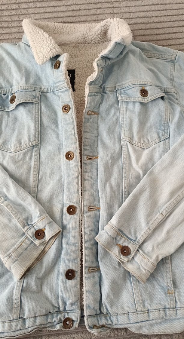 Düğmeli Mavi Kot Ceket erkek - Görsel 3