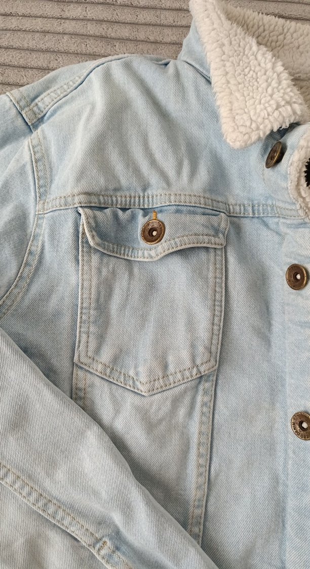 Düğmeli Mavi Kot Ceket erkek - Görsel 2