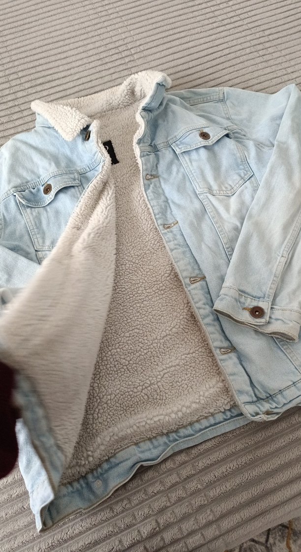 Düğmeli Mavi Kot Ceket erkek - Görsel 4