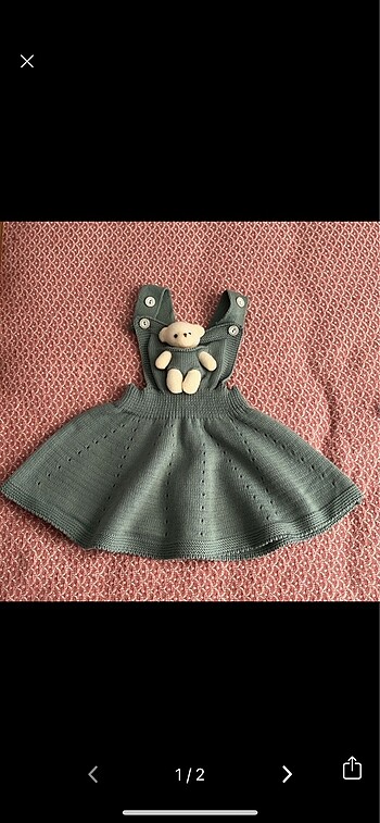 Kız bebek triko elbise