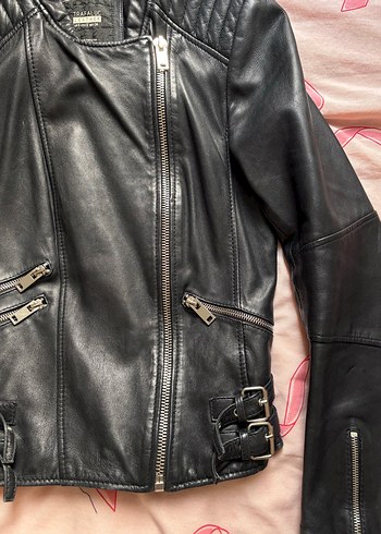 trafaluc leather vücudu saran deri ceket - Görsel 3