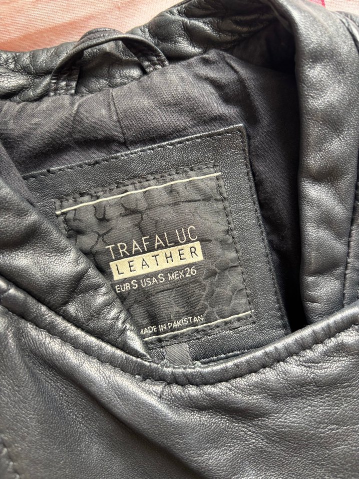 trafaluc leather vücudu saran deri ceket - Görsel 4