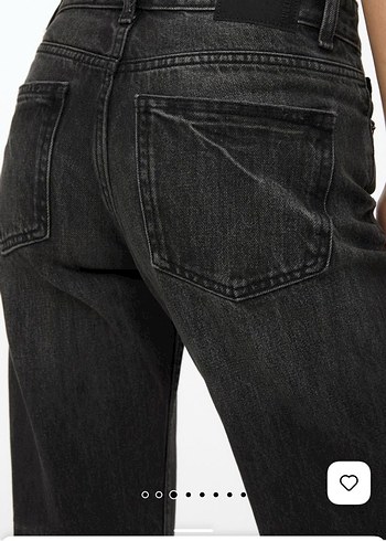 Pull and Bear Gri Batik Desenli Bol Kesim Kadın Kot Pantolon pull&bear