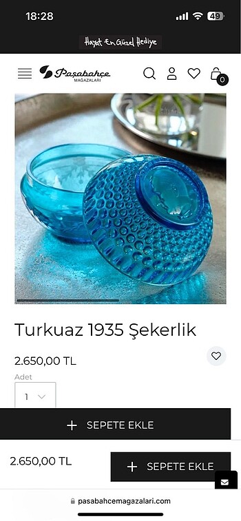 Özel koleksiyon Paşabahçe şekerlik