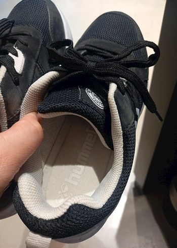 37 Beden siyah Renk Hummel Siyah Bağcıklı Spor Ayakkabı