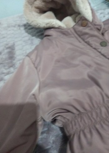 LCW Kız Çocuk Pembe Kapüşonlu Şişme Mont - Görsel 6