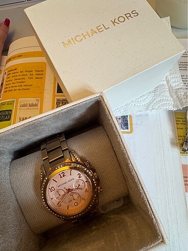 Beden camel Renk Orijinal Michael Kors Kadın Saat