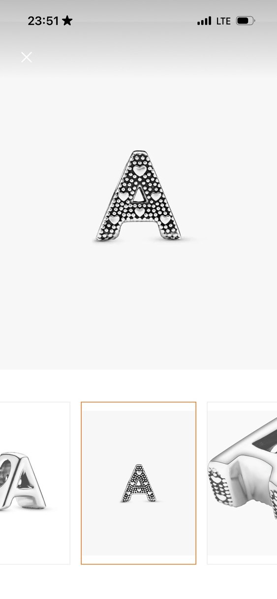 Pandora A harfi Charm - Görsel 2