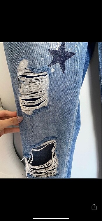 26 Beden mavi Renk Mom jean