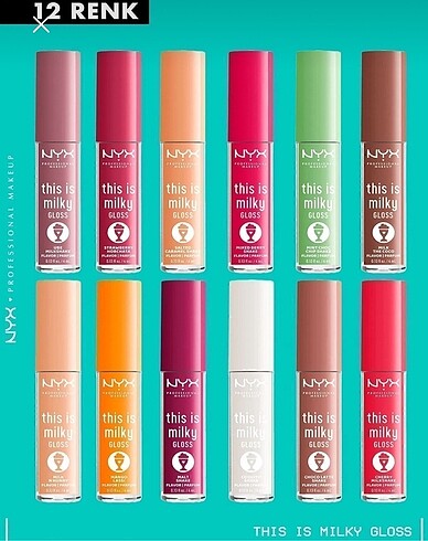 Beden bordo Renk Nyx this is milky gloss dudak parlatıcısı