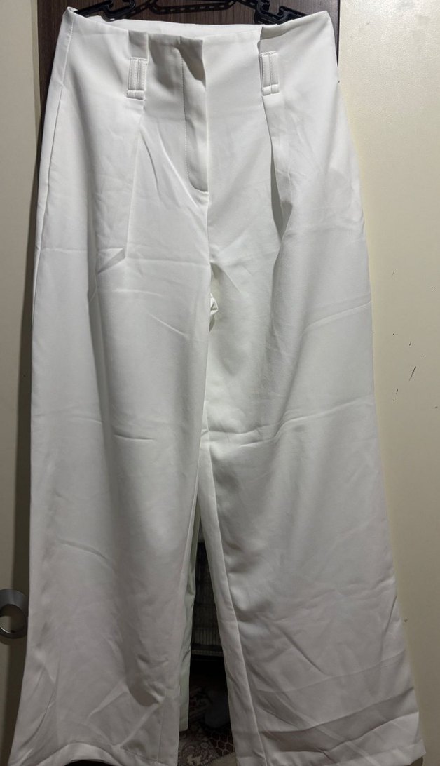 Beyaz Kadın Kumaş Pantolon - Görsel 2