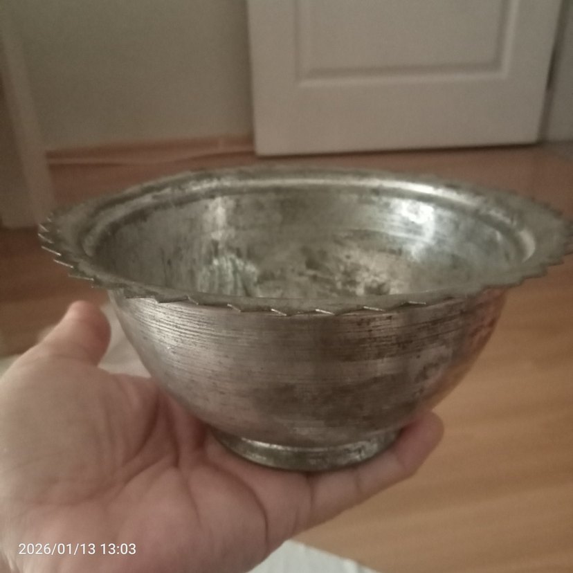 Bakır Geleneksel Vinyage Tabak - Görsel 5