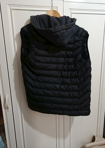 Erkek Gri Kapüşonlu Şişme Yelek - Görsel 3