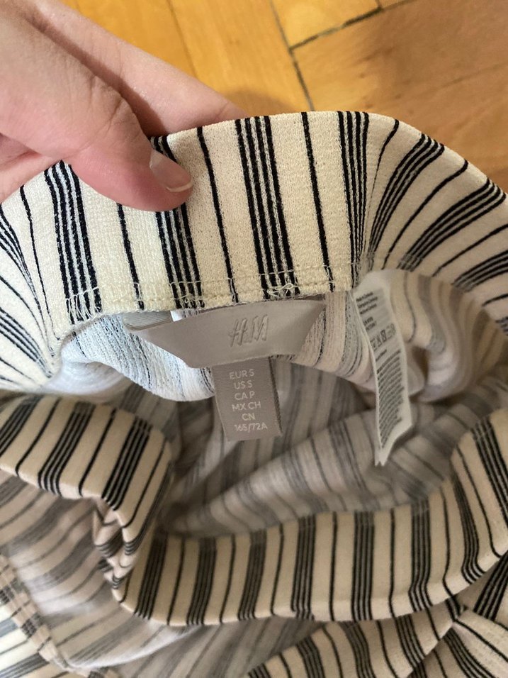 Çizgili Uzun Hamile Etek - Görsel 3