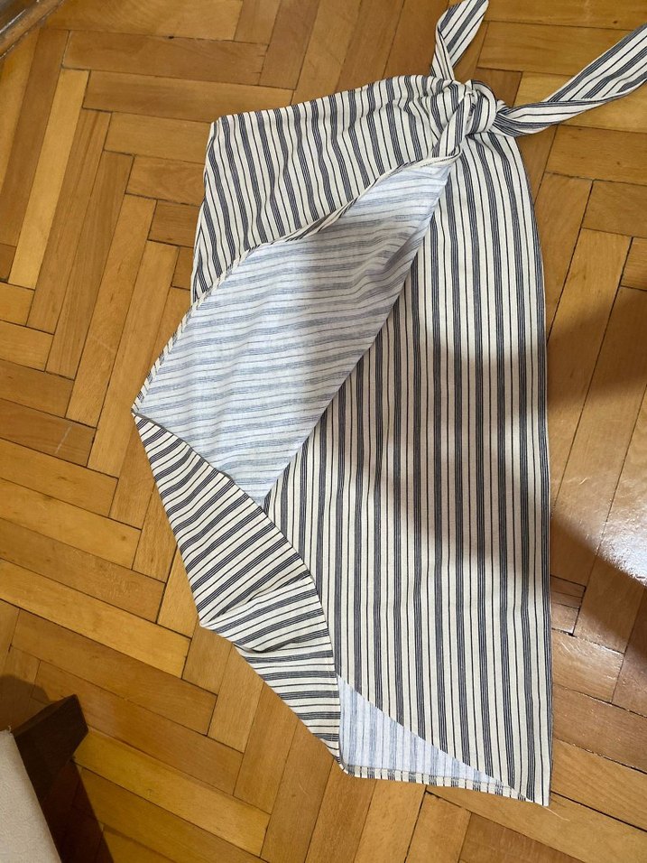 Çizgili Uzun Hamile Etek - Görsel 2