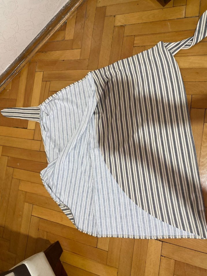 Çizgili Uzun Hamile Etek - Görsel 4