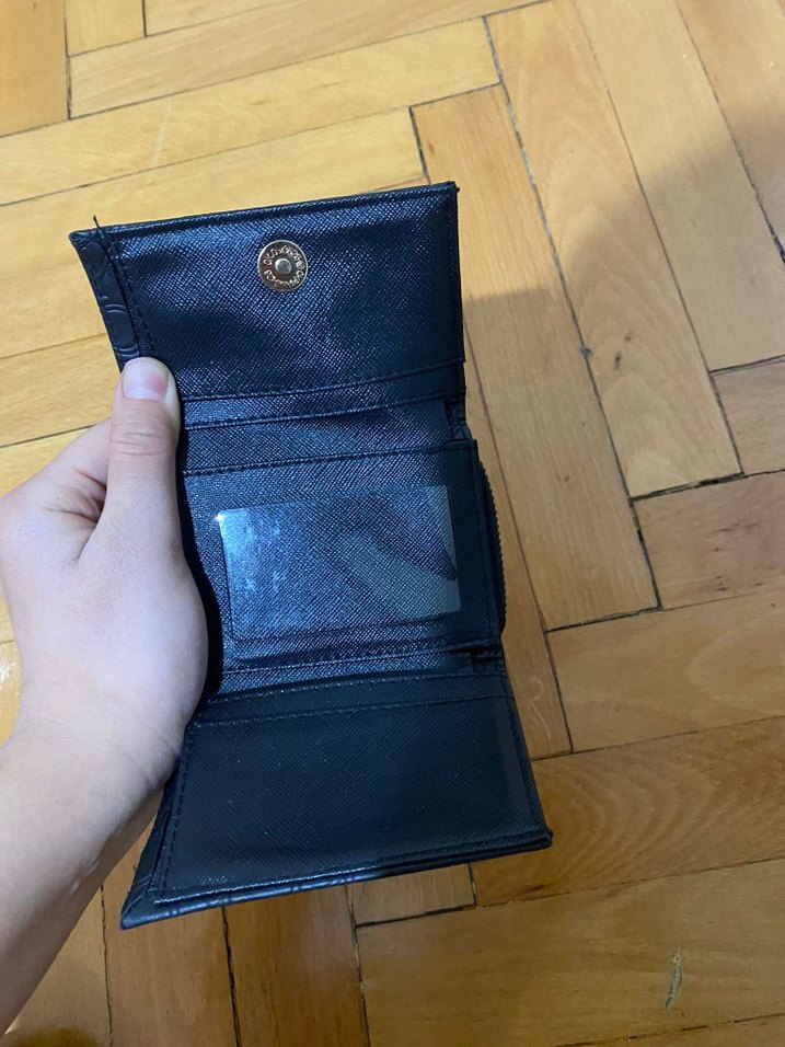 Kemer Tokalı Siyah Deri Kadın Cüzdanı - Görsel 2