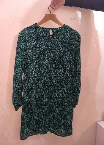 Yeşil Uzun Kollu mini elbise - Görsel 3