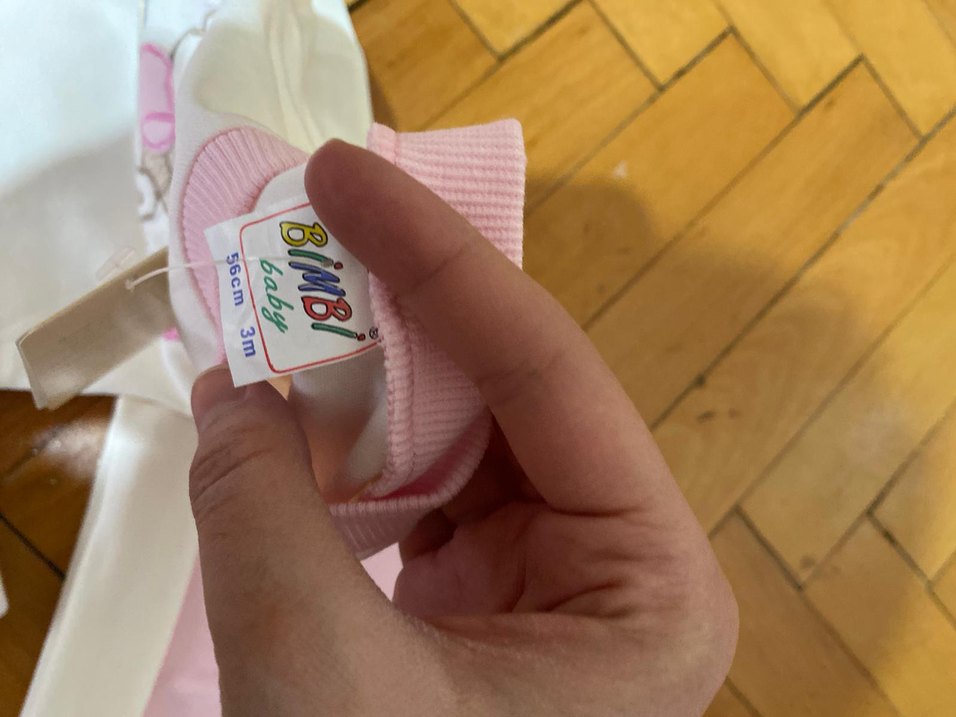 Pembe Örgü Detaylı Kız Bebek Takımı - Görsel 3