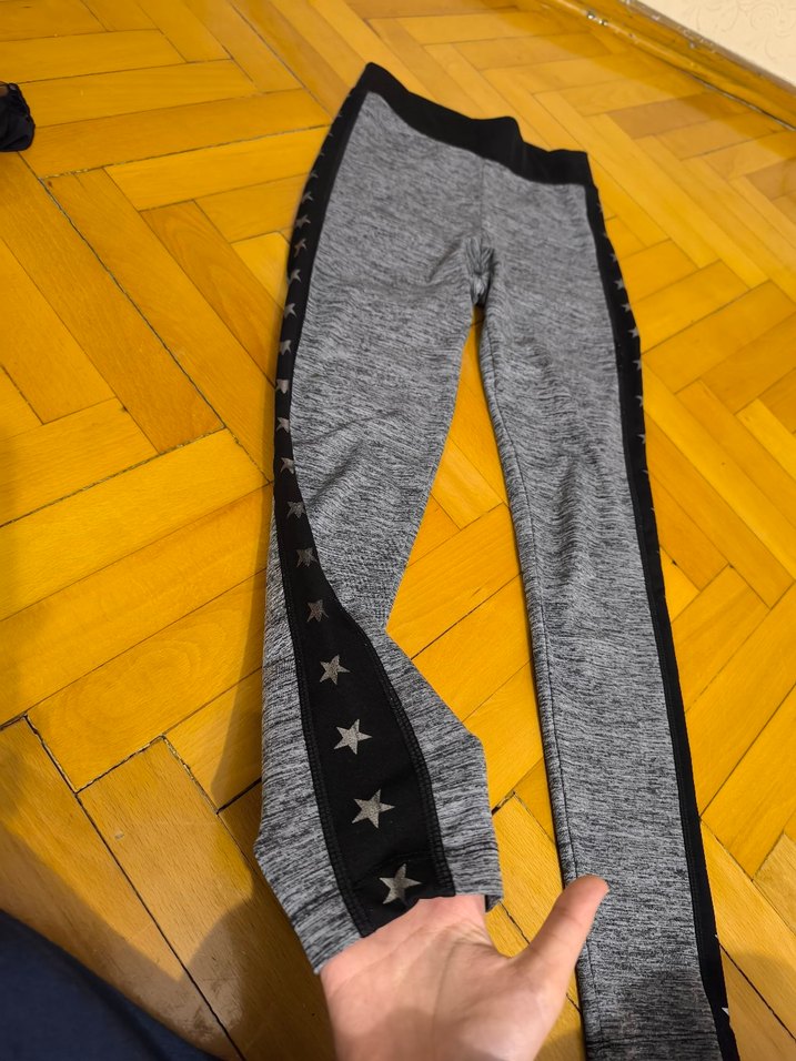 Gri Elastik Kadın Spor Tayt - Görsel 2