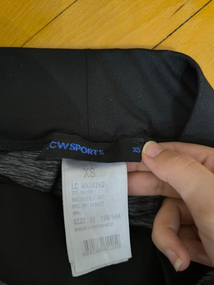 Gri Elastik Kadın Spor Tayt - Görsel 3