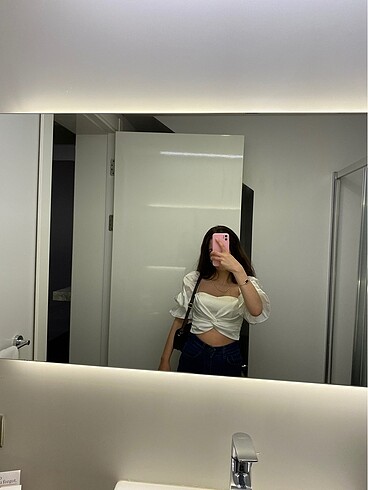 Diğer Beyaz crop bluz