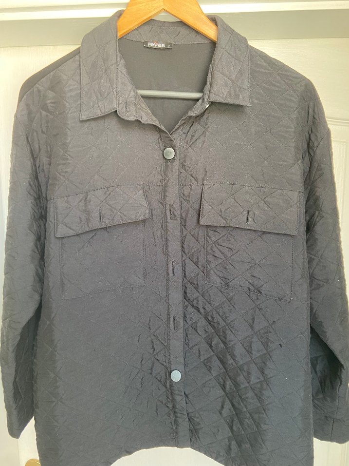 Siyah Kadın Uzun Kollu Baskılı Gömlek - Görsel 2