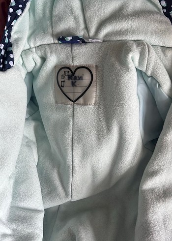 Mavi Desenli Fermuarlı Bebek Kayak Tulumu - Görsel 4