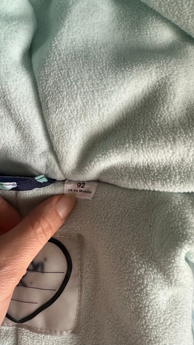 Mavi Desenli Fermuarlı Bebek Kayak Tulumu - Görsel 3