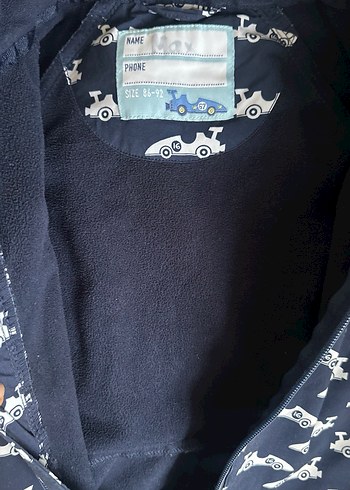 Koyu Mavi Baskılı Bebek Kayak Tulumu - Görsel 3