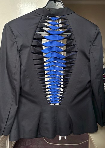 Siyah Buckle Detaylı Avant-Garde Kadın Blazer - Görsel 2