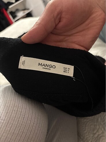 Mango Siyah dantelli etek