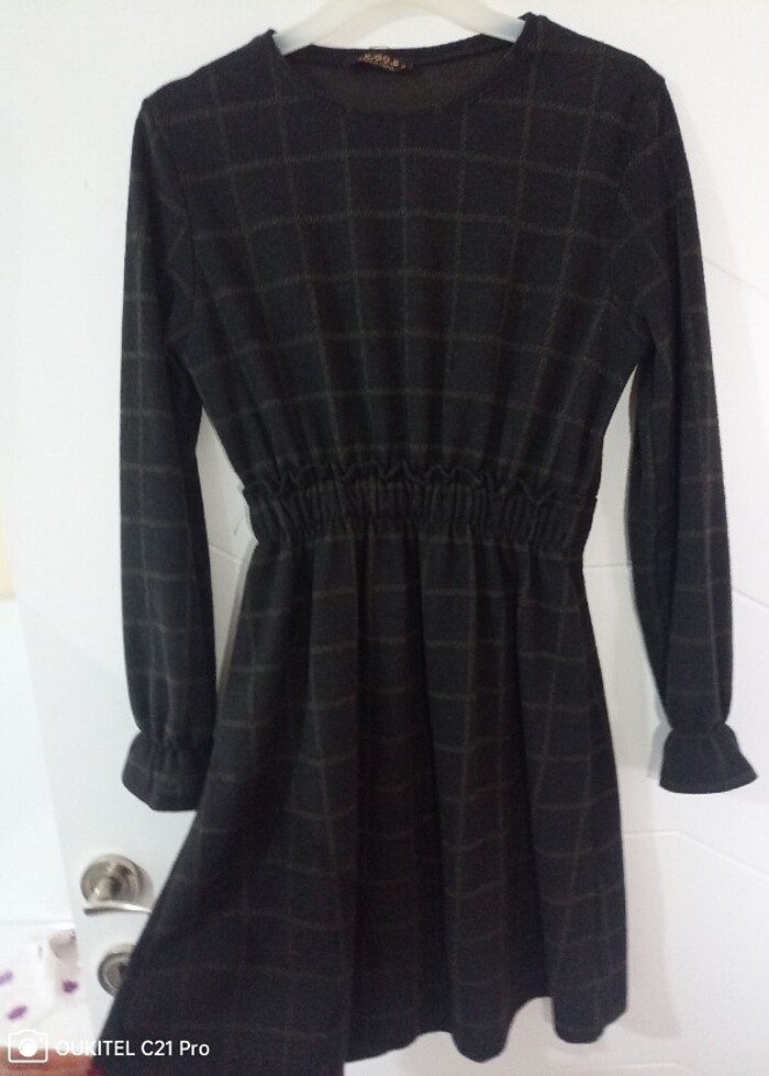 Çizgili kısa elbise  - Görsel 2